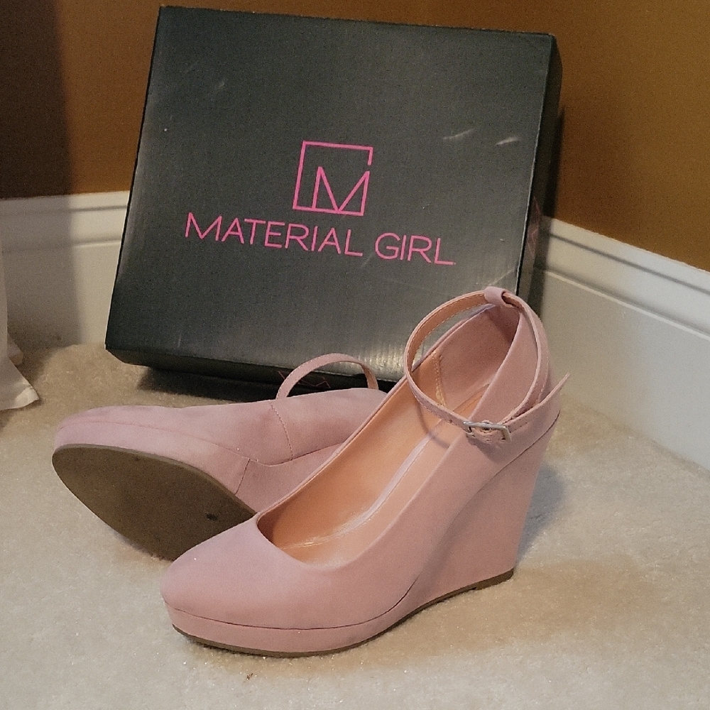 Material Girl Blush Pink Wedges